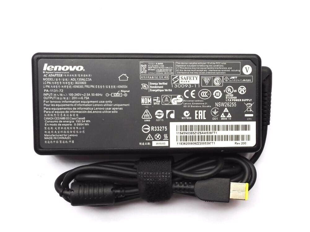 Originale 135W Lenovo C465 C560 C565 Alimentatore Adattatore + Cavo