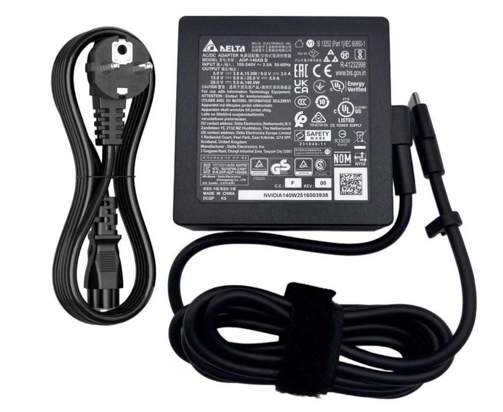 Originale 140W USB-C MSI Prestige 16 Studio A13VE-208AU Alimentatore Adattatore + Cavo