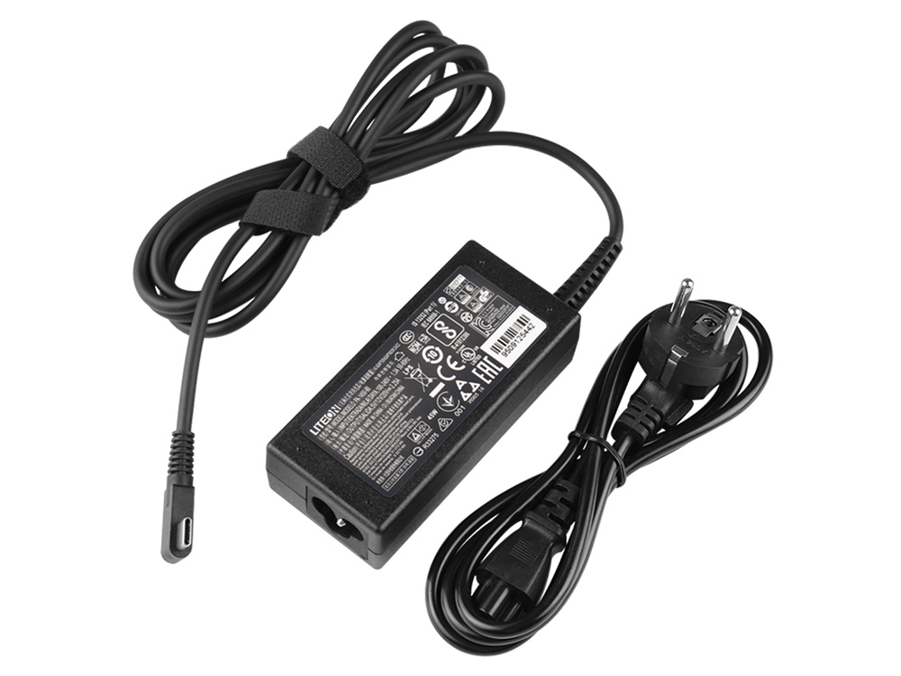 Originale 45W USB-C Acer ChromeBook Spin 11 CP311-1HN-C5VA Alimentatore Adattatore + Cavo