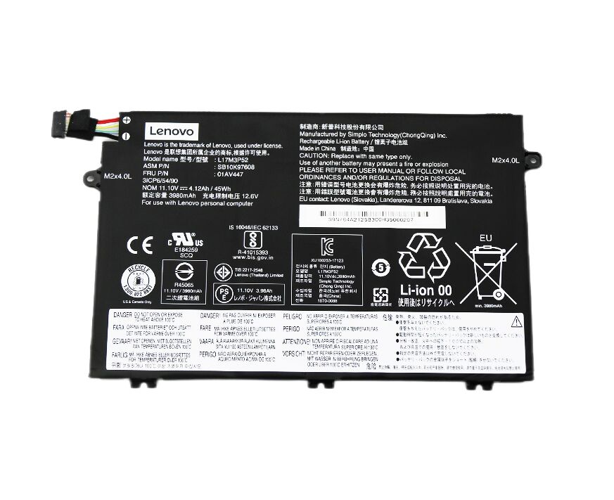 Originale 4050mAh 45Wh Batteria Lenovo 01AV445