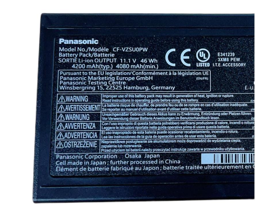 Originale 46Wh 4200mAh Panasonic CF-VZSU0GW Batteria Originale 46Wh 4200mAh Panasonic CF-VZSU0GW Batteria