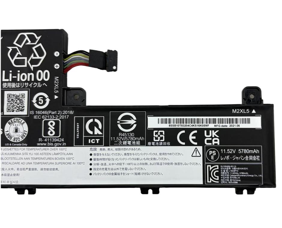 Originale 5930mAh 68Wh Lenovo ThinkPad P15V Gen 1 20TQ0007IV Batteria Originale 5930mAh 68Wh Lenovo ThinkPad P15V Gen 1 20TQ0007IV Batteria