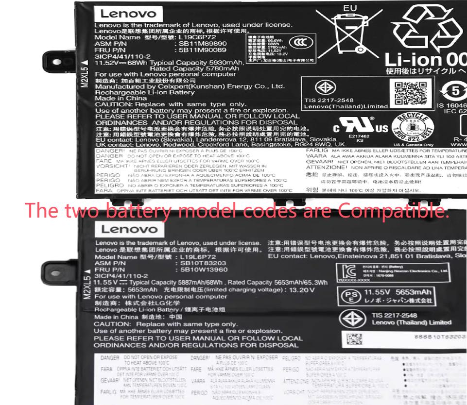 Originale 5930mAh 68Wh Lenovo ThinkPad P15V Gen 1 20TQ0007IV Batteria Originale 5930mAh 68Wh Lenovo ThinkPad P15V Gen 1 20TQ0007IV Batteria