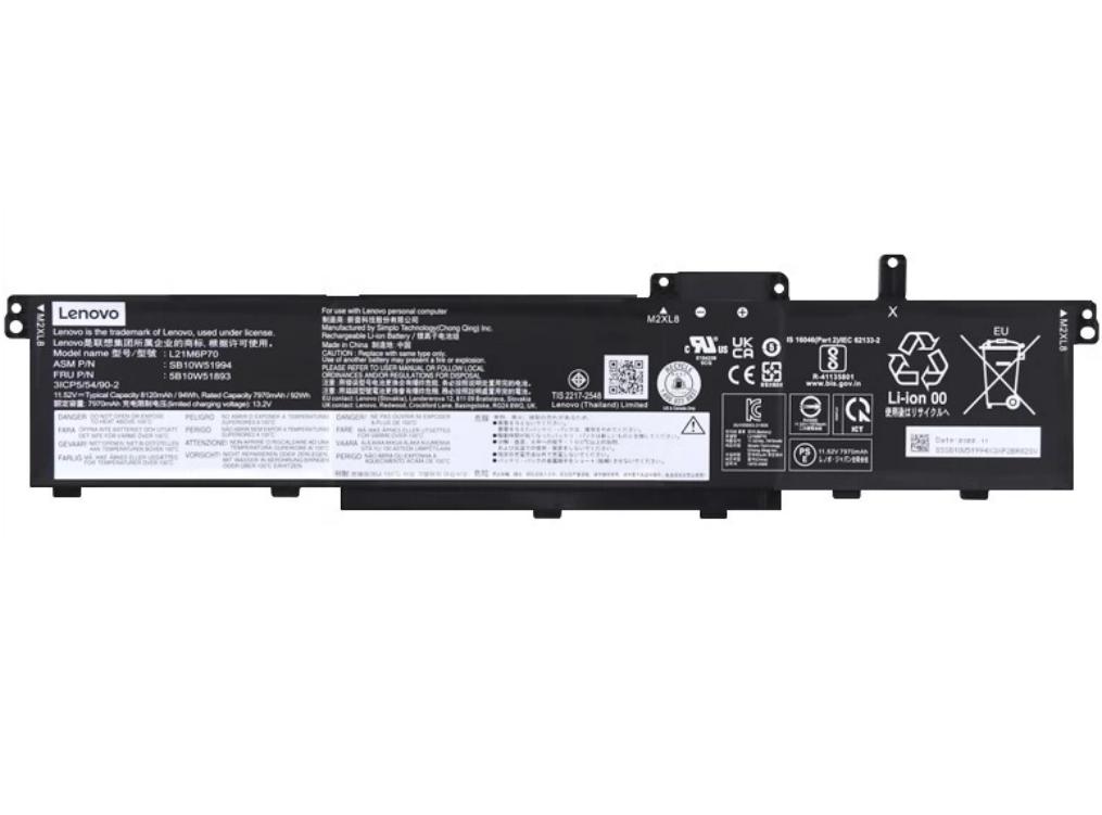 Originale 8120mAh 94Wh Lenovo 5B11M90090 5B11M90091 Batteria