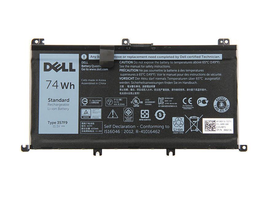Originale 74Whr 6400mAh 6 Cell Dell 00GFJ6 Batteria