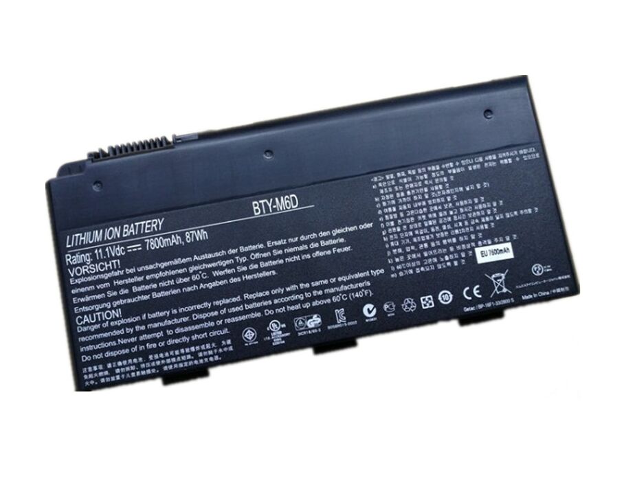 7800mAh 9 Cell 87Wh MSI GT60 2QD 1221UKGT60 2QD-1213FR Batteria