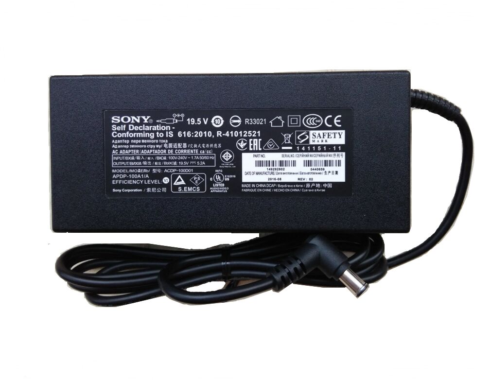 Originale 19.5V 5.2A Sony LCD TV KDL-48W705C Alimentatore Adattatore